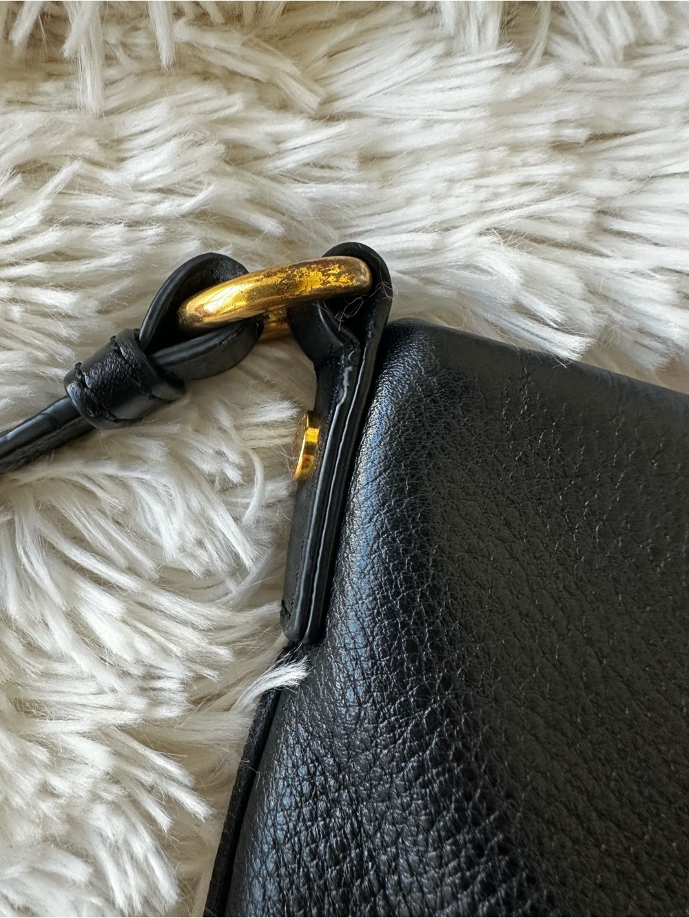 Marc by Marc Jacobs Black Pebbled Leather Crossbody Bag Gold Hardware Adjustable - Picture 5 of 14